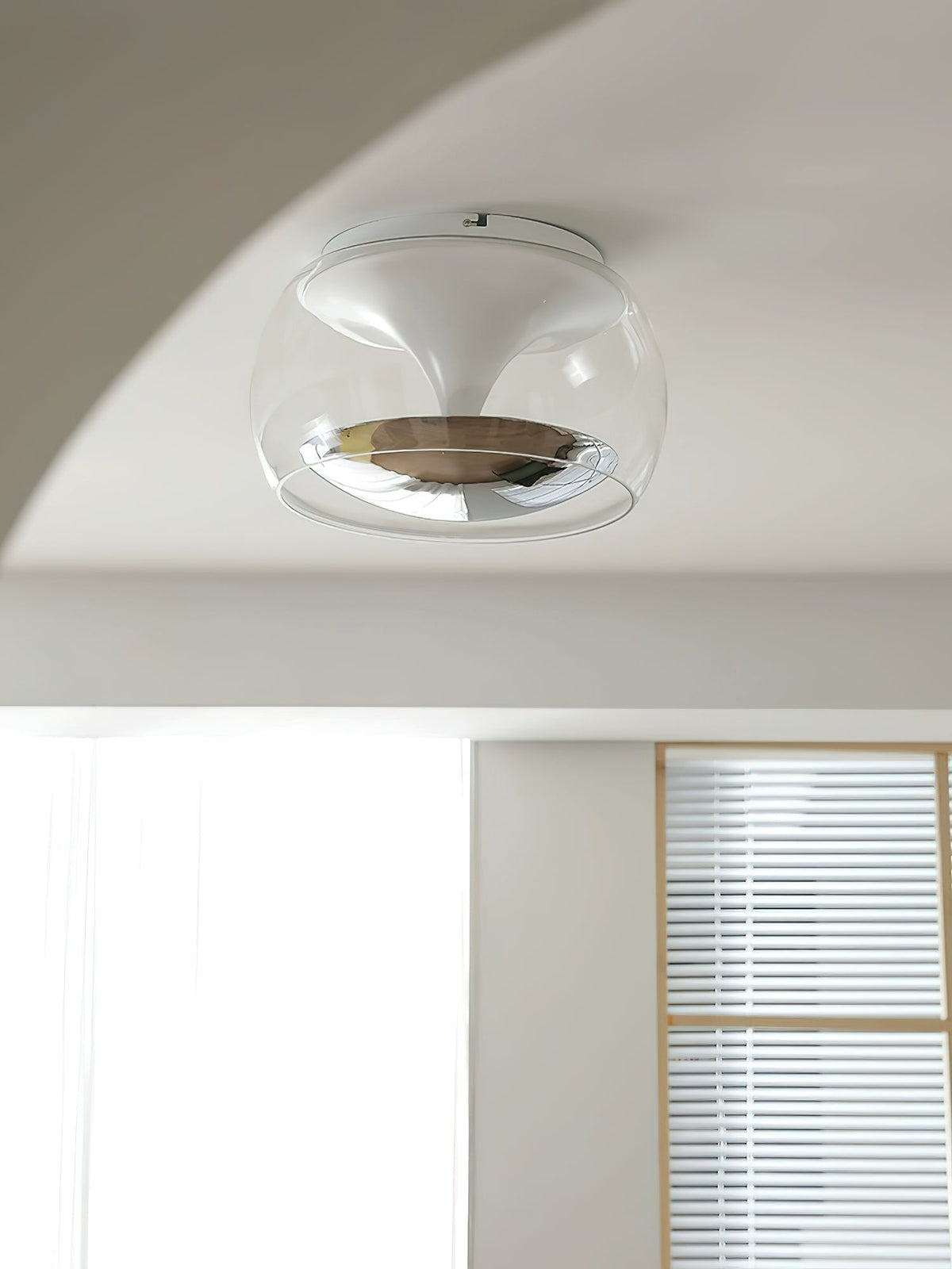 Candeeiro de teto pendente em vidro com design artístico nórdico Eshair
