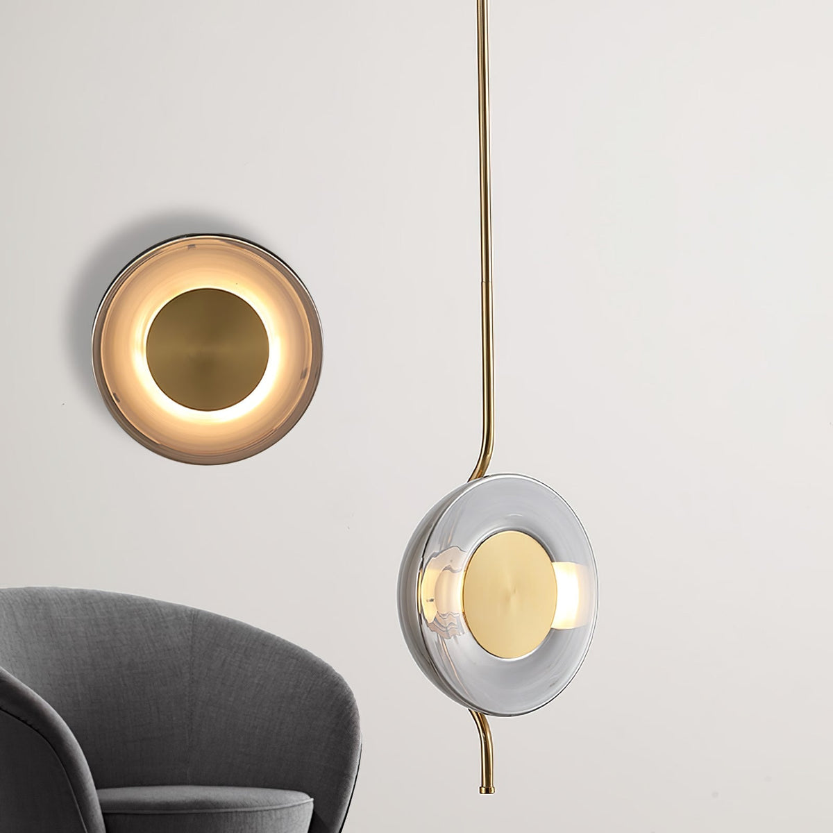 Umirus moderne minimalistisk pendellampe i glas