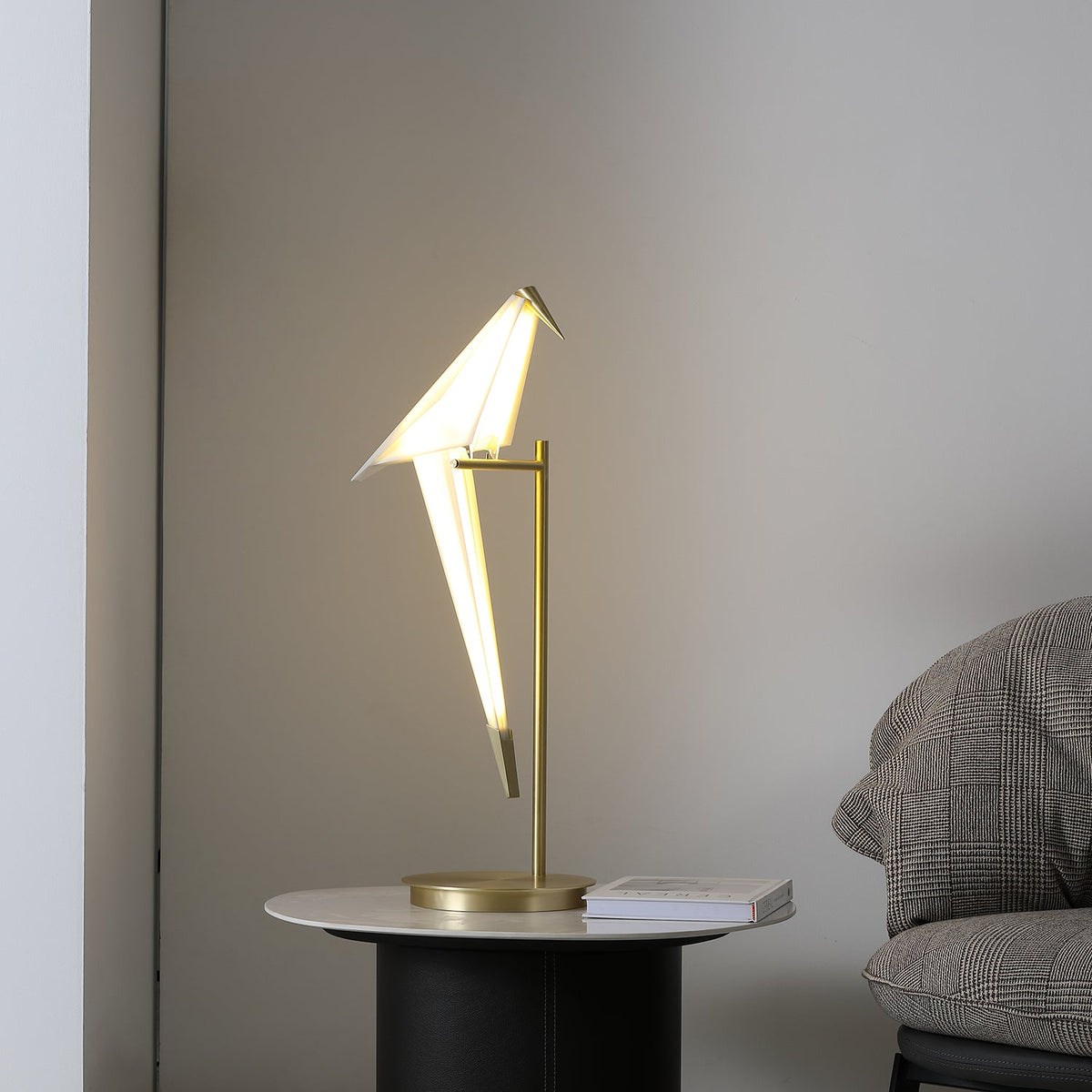 Origami-bordlampe