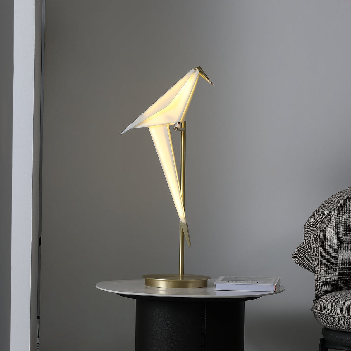 Origami-bordlampe