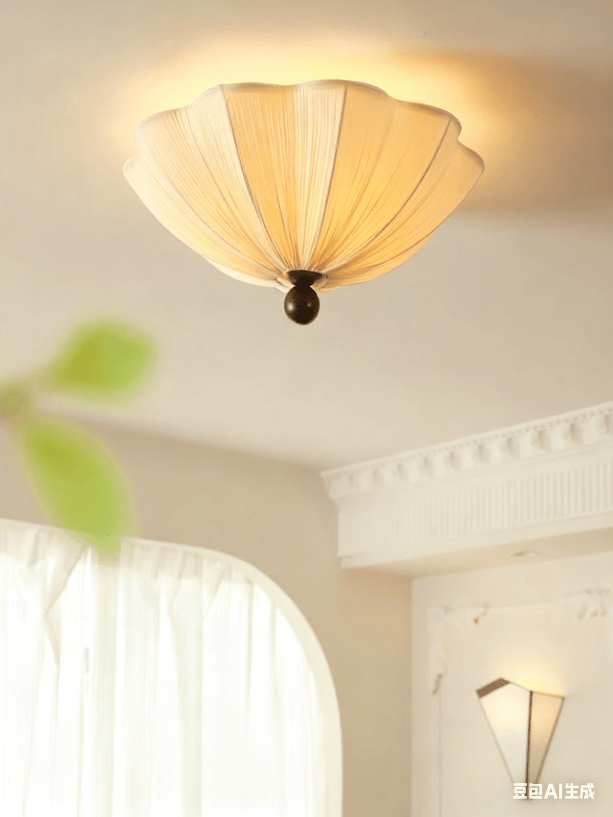 Smod-loftslampe i stof