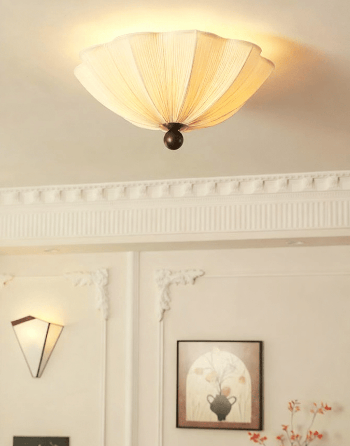 Smod-loftslampe i stof