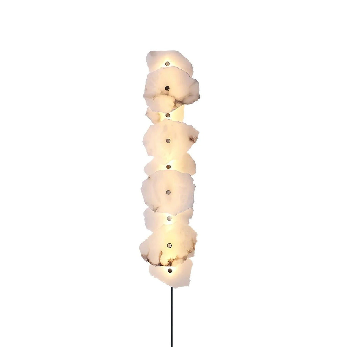 Nivarelia plug-in-væglampe i alabaster
