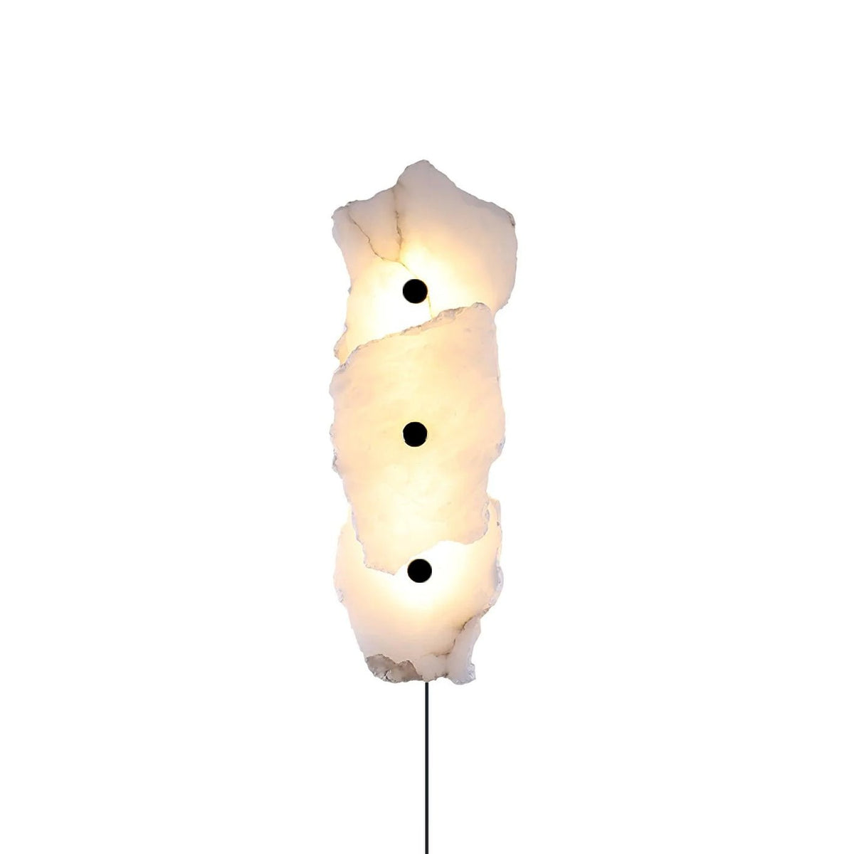 Nivarelia plug-in-væglampe i alabaster