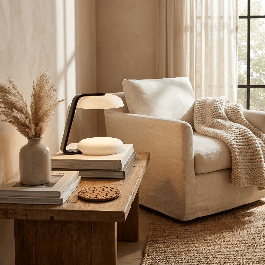 Noam-alabastbordlampe