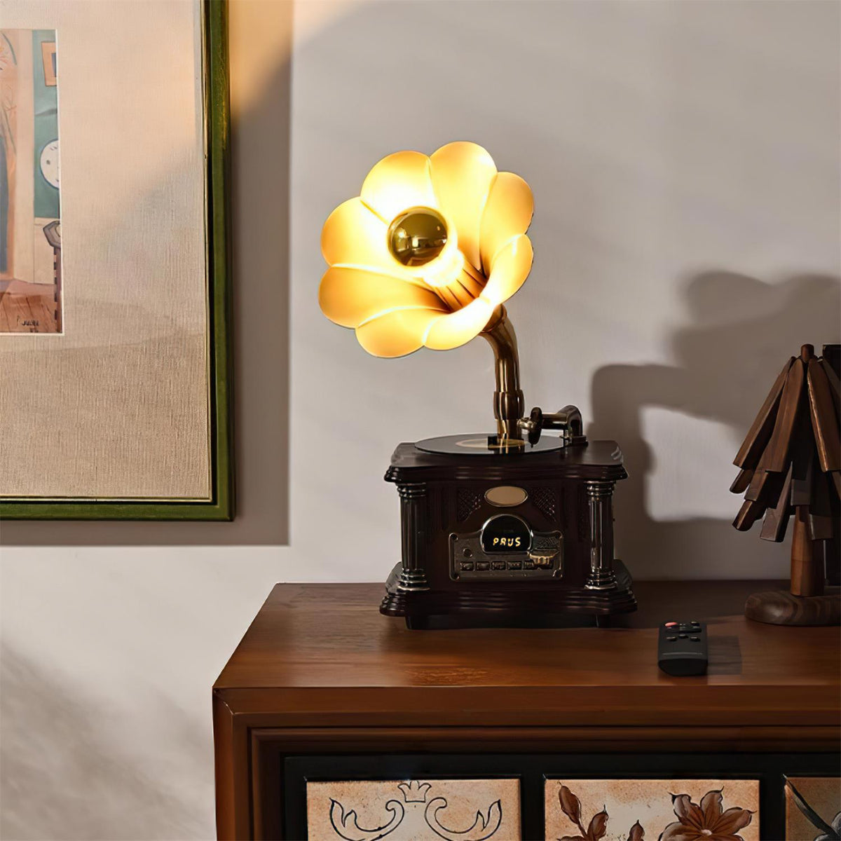 Fonografbordlampe