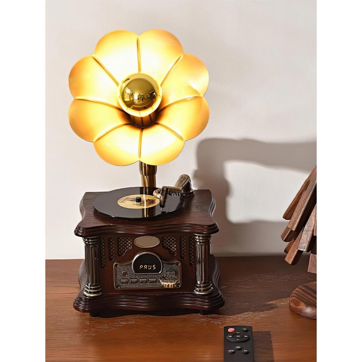 Fonografbordlampe