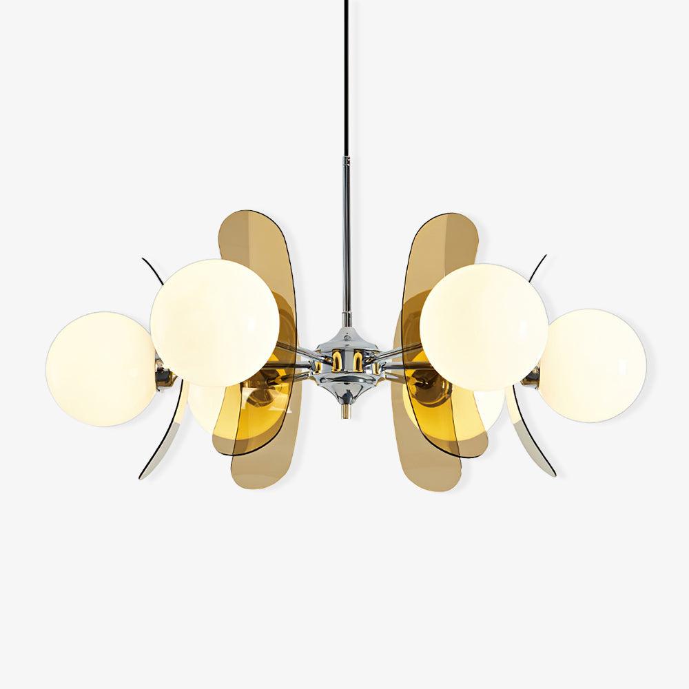Ulano Chandelier Brown &Orange