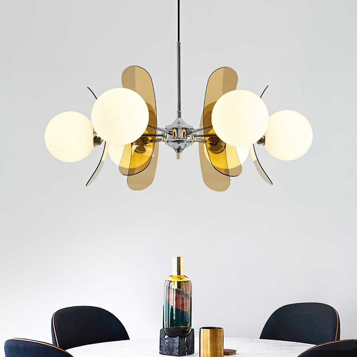 Ulano Chandelier Brown &Orange
