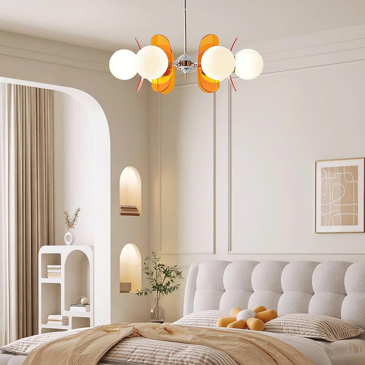 Ulano Chandelier Brown &Orange