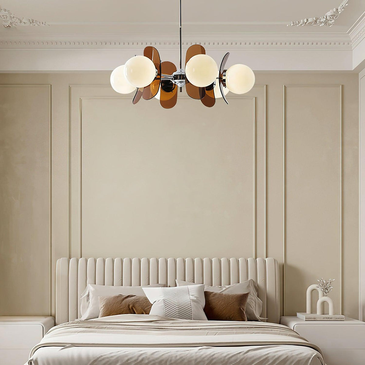 Ulano Chandelier Brown &Orange