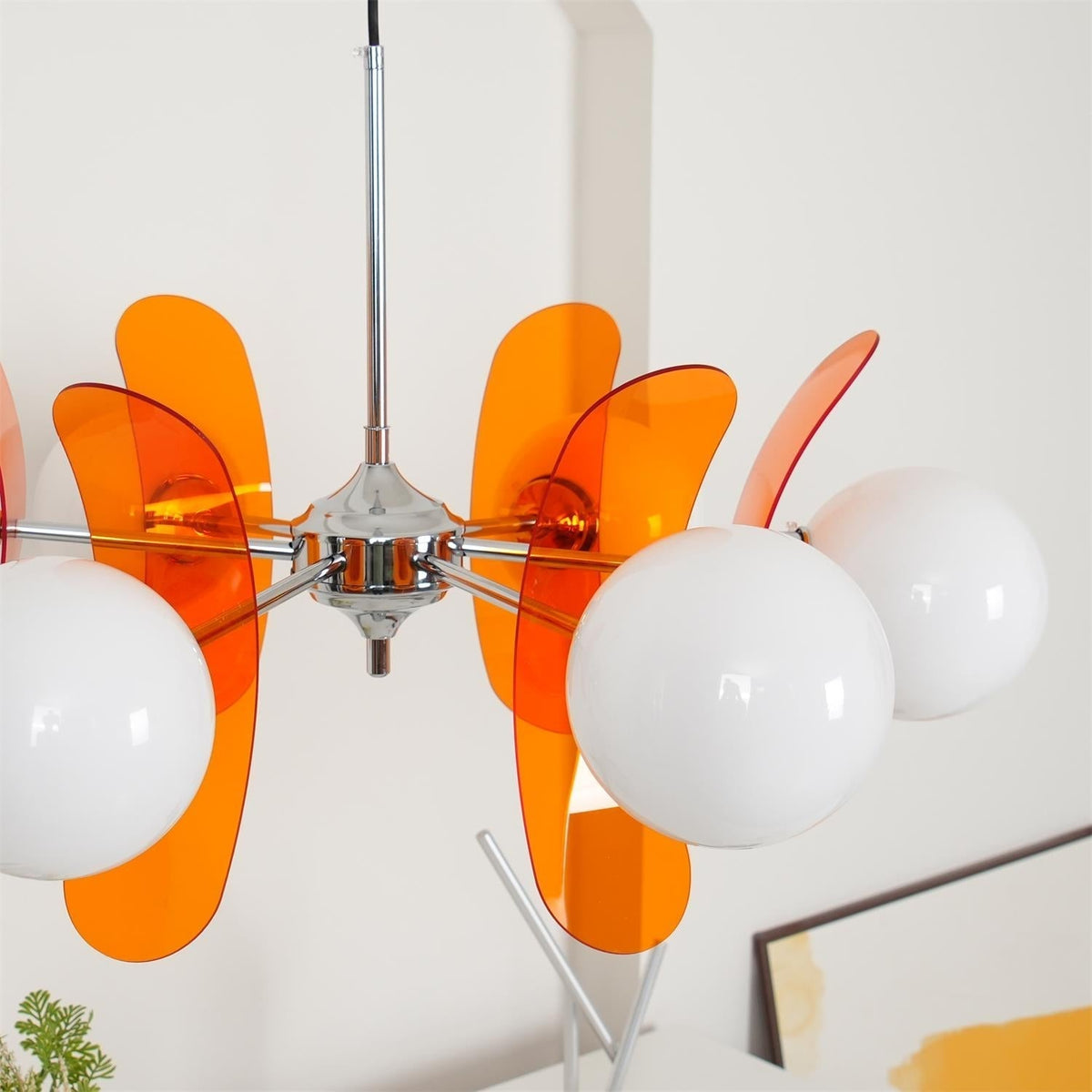 Ulano Chandelier Brown &Orange