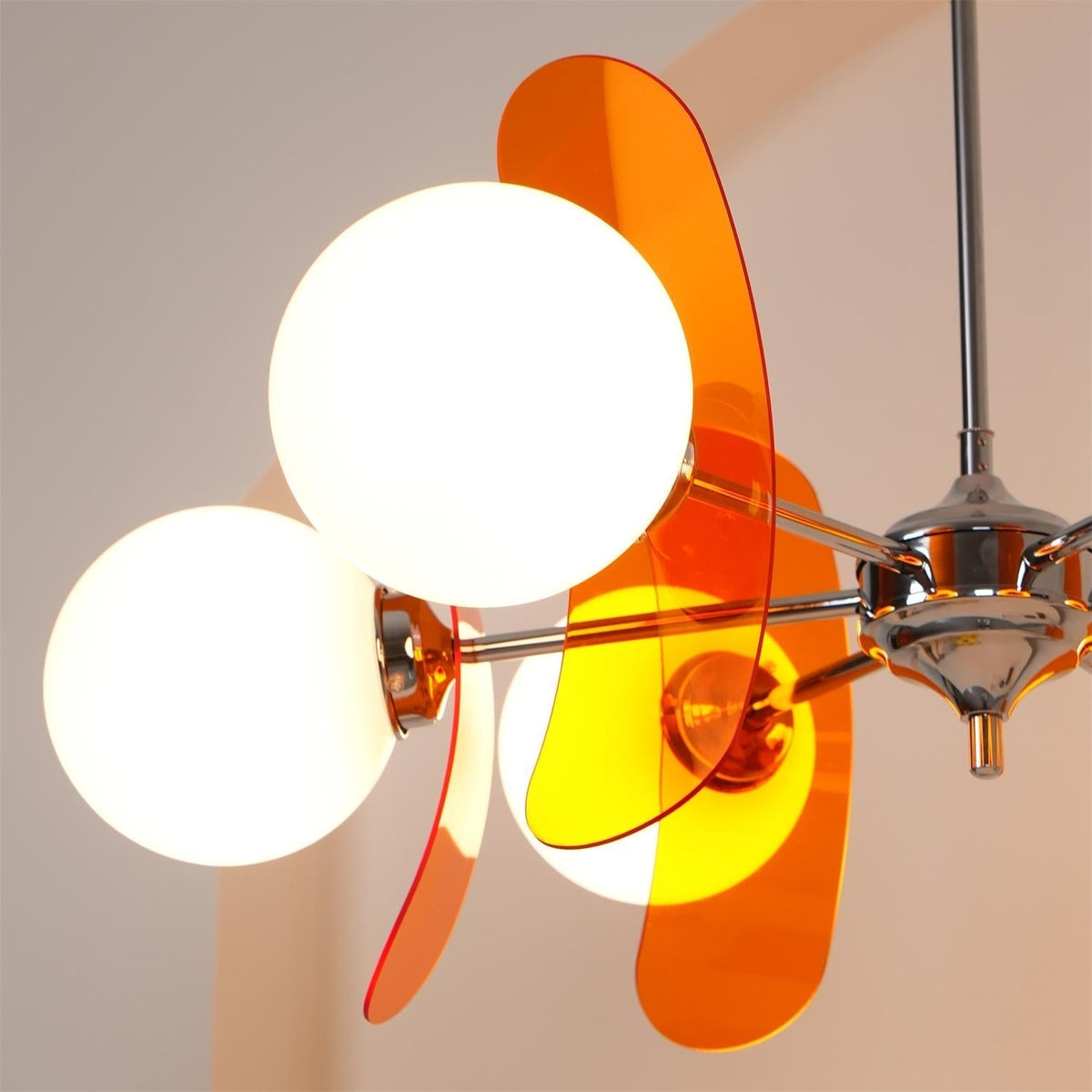 Ulano Chandelier Brown &Orange