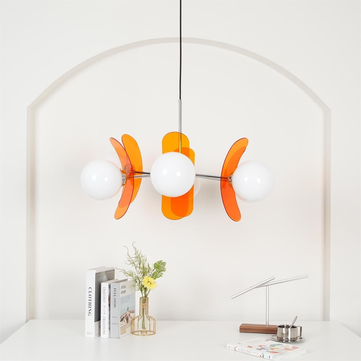 Ulano Chandelier Brown &Orange