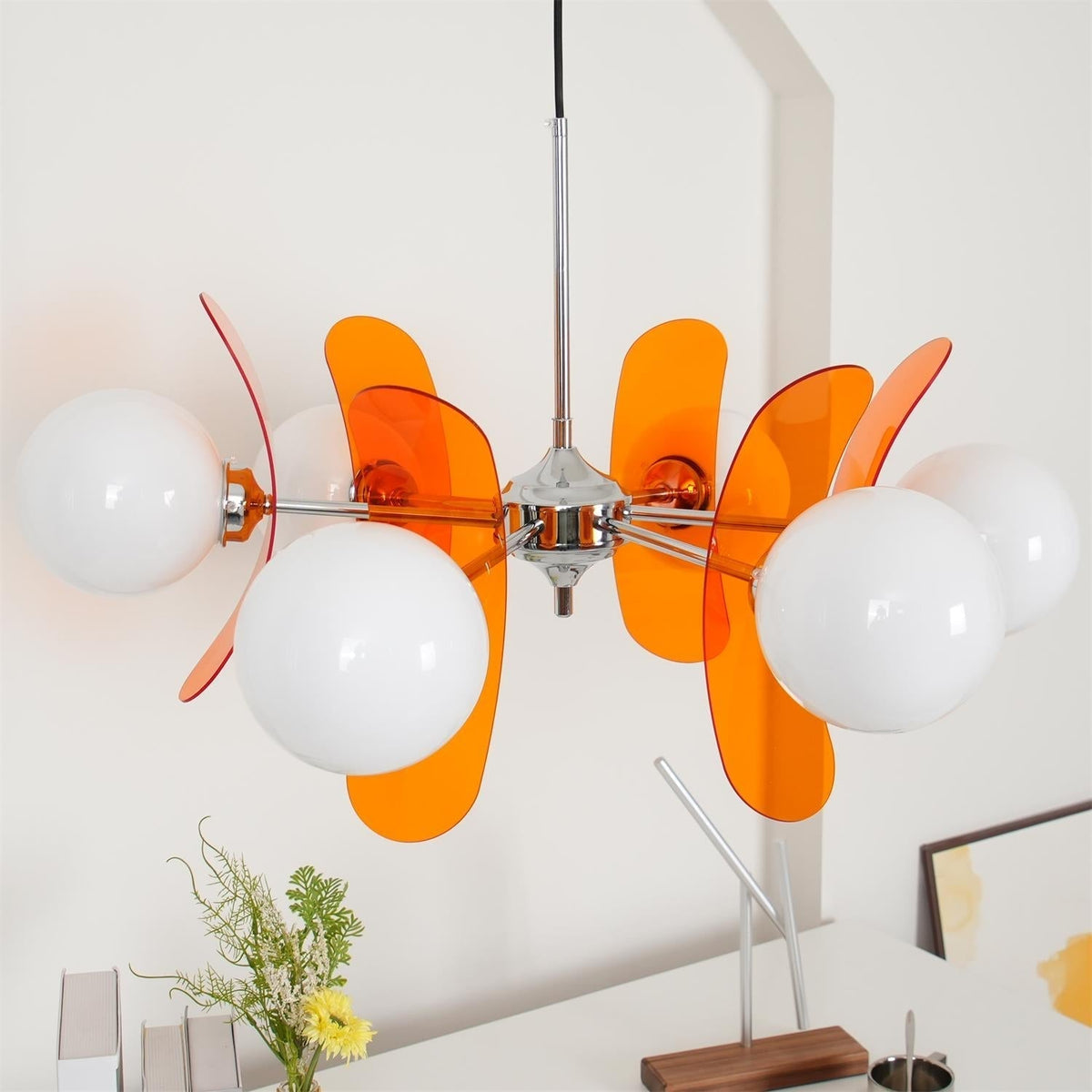 Ulano Chandelier Brown &Orange