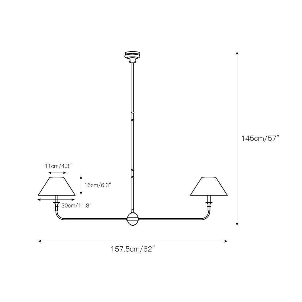 Norli Modern Linear LED Chandelier  Living Room Bedroom