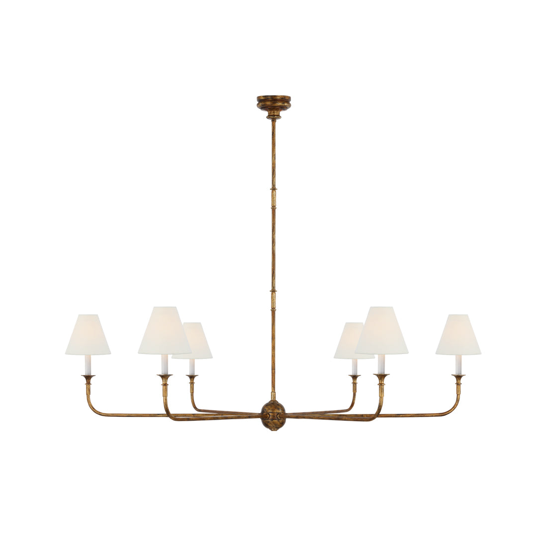 Arthaila vintage industriel stor lysekrone i stof