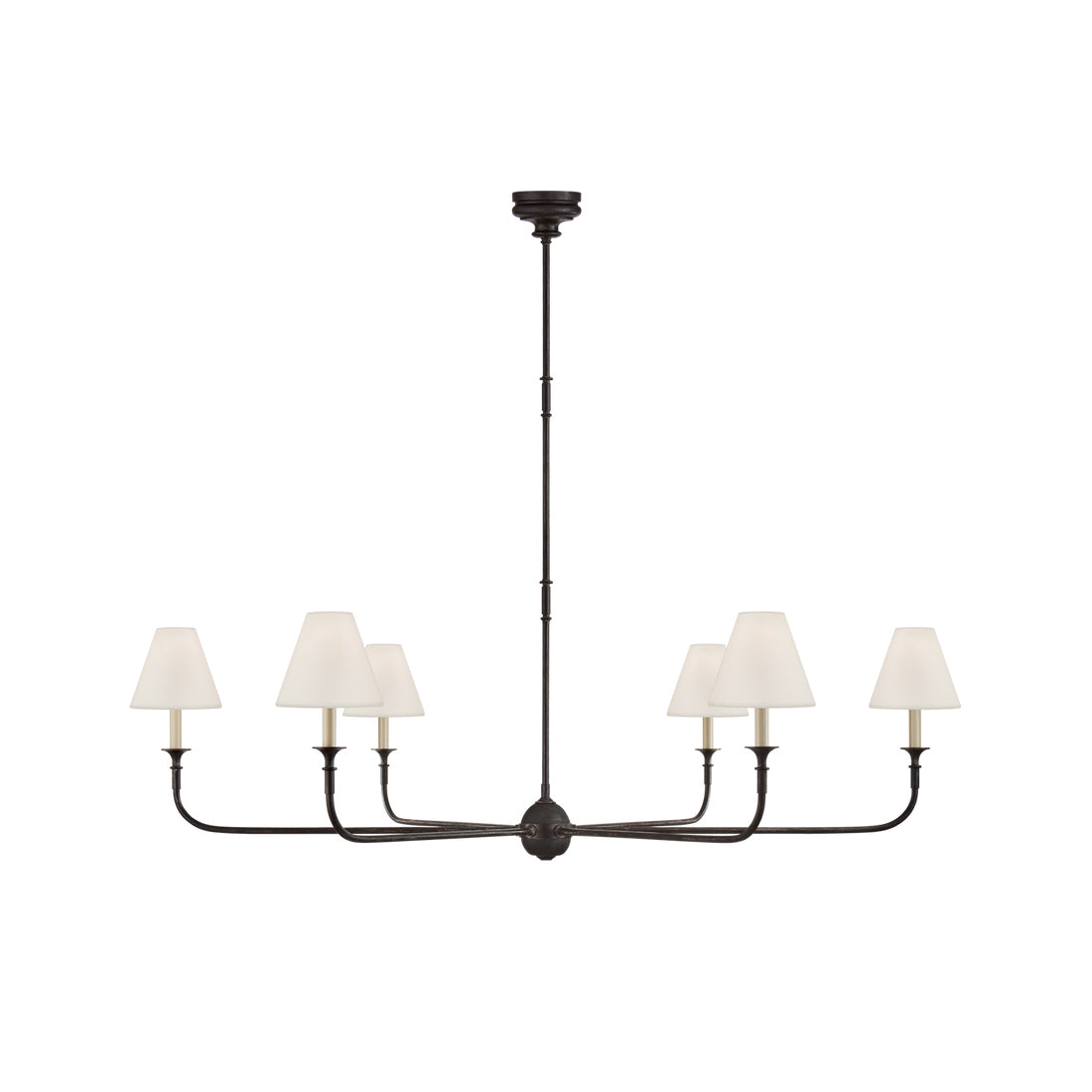 Arthaila vintage industriel stor lysekrone i stof