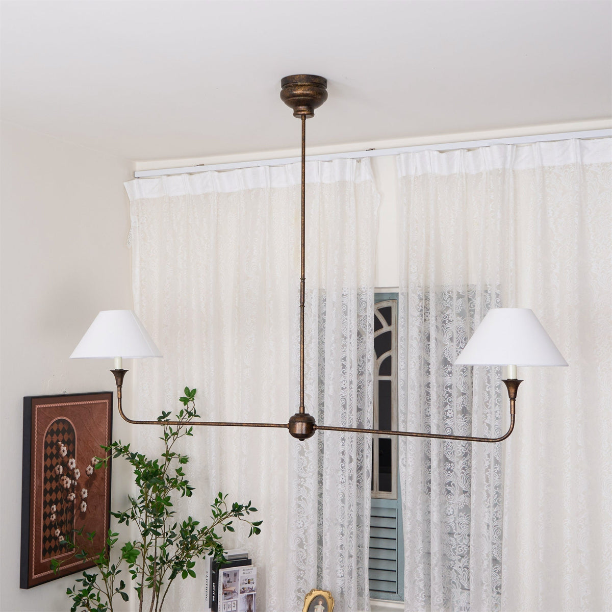Norli Modern Linear LED Chandelier  Living Room Bedroom