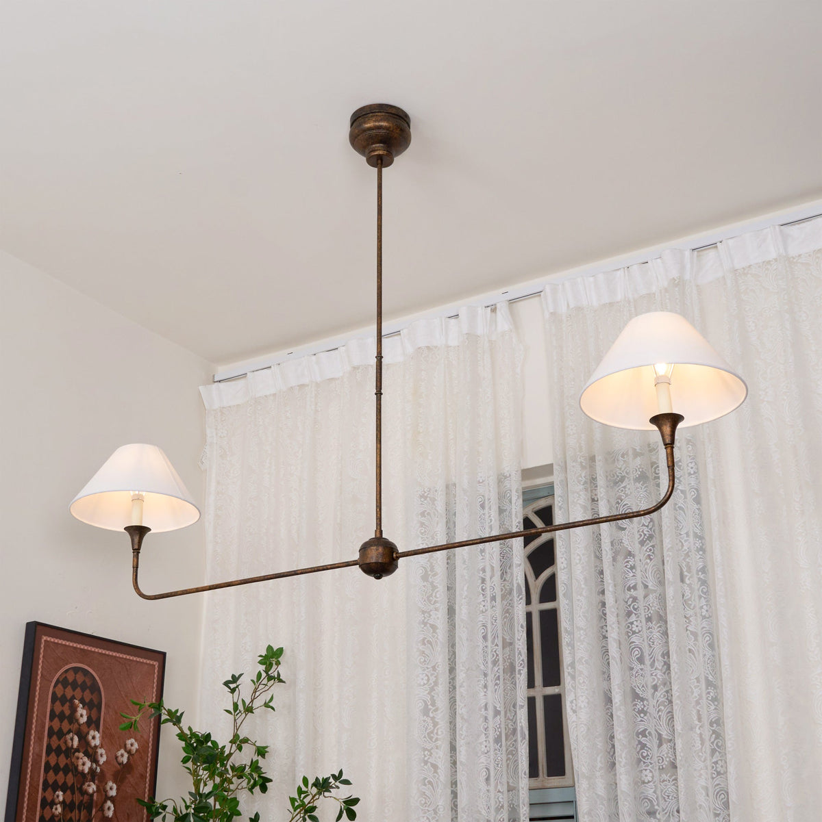 Norli Modern Linear LED Chandelier  Living Room Bedroom