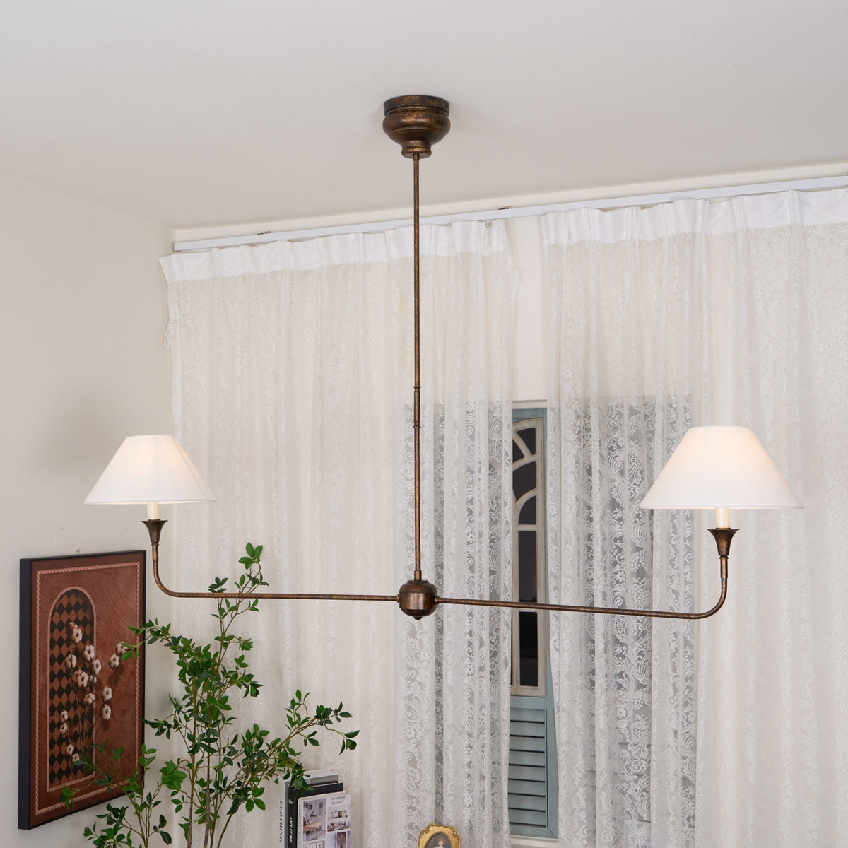 Norli Modern Linear LED Chandelier  Living Room Bedroom