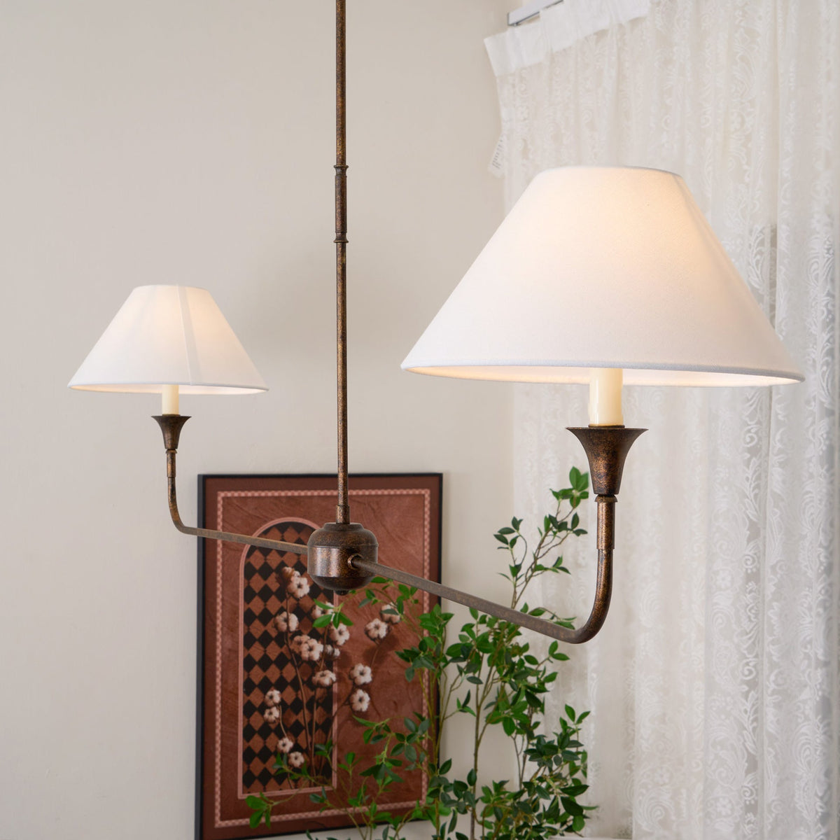 Norli Modern Linear LED Chandelier  Living Room Bedroom