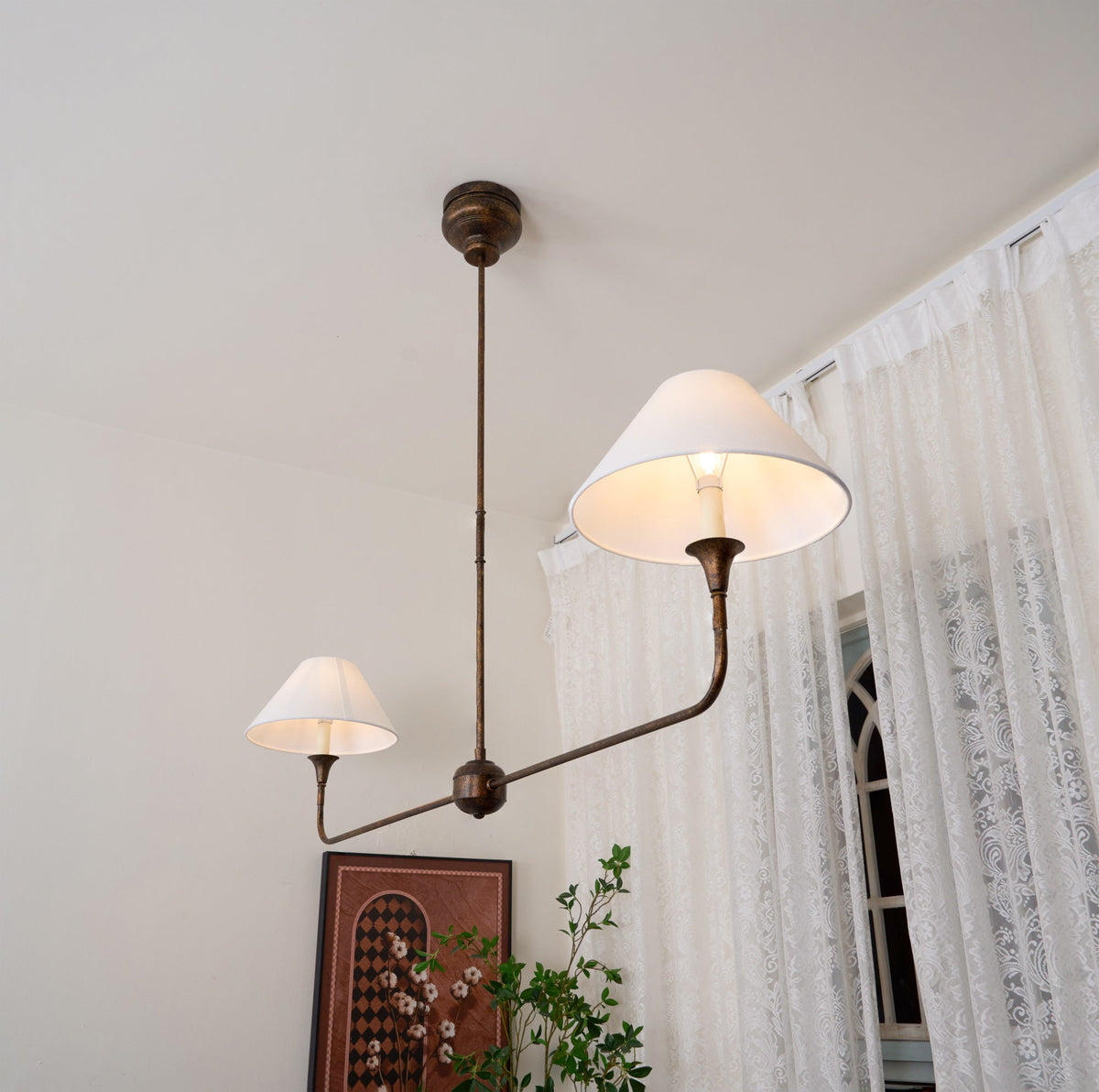 Norli Modern Linear LED Chandelier  Living Room Bedroom