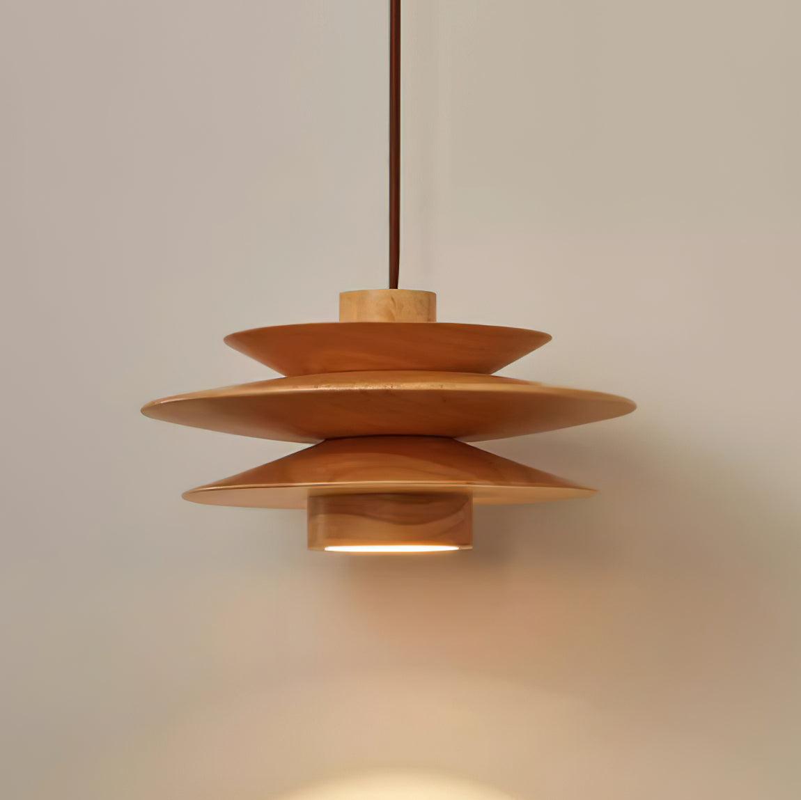 Axis pendellampa i valnöt, mid-century-stil