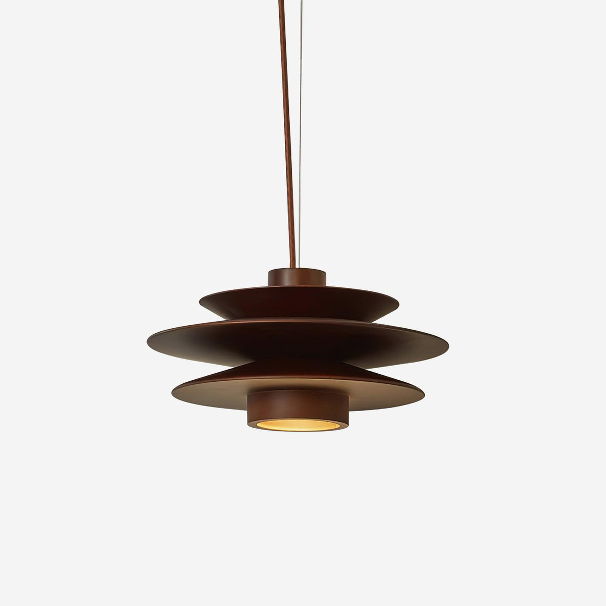 Axis pendellampa i valnöt, mid-century-stil
