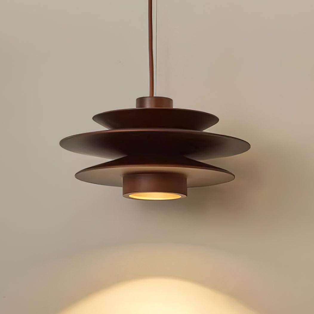 Axis pendellampa i valnöt, mid-century-stil