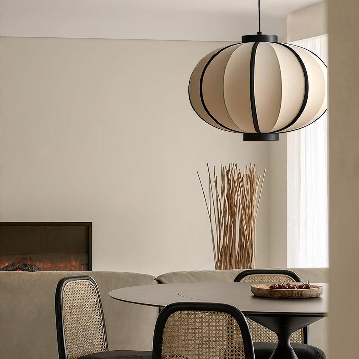 Lumara Pendant Lamp Fabric Lantern Frame Vintage