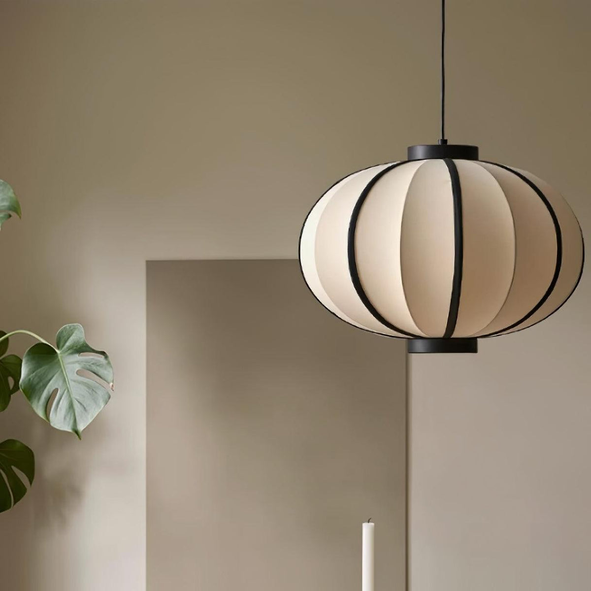 Lumara Pendant Lamp Fabric Lantern Frame Vintage