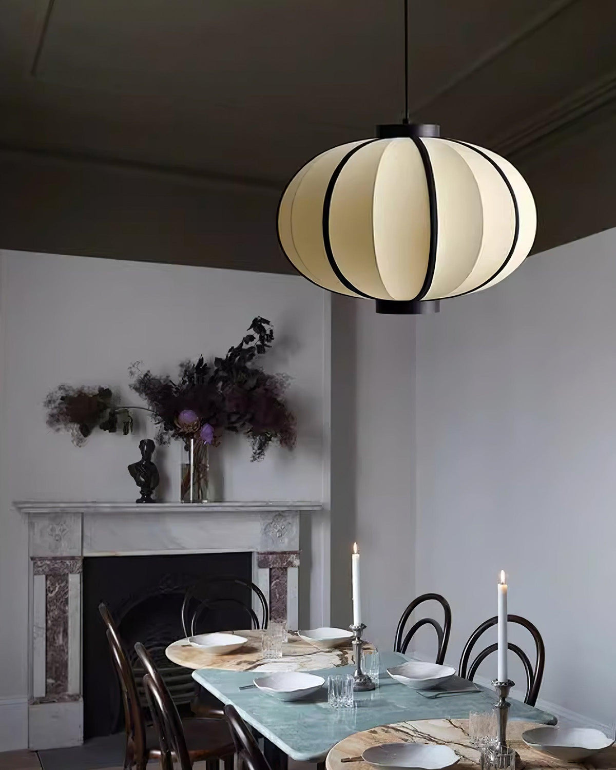 Lumara Pendant Lamp Fabric Lantern Frame Vintage