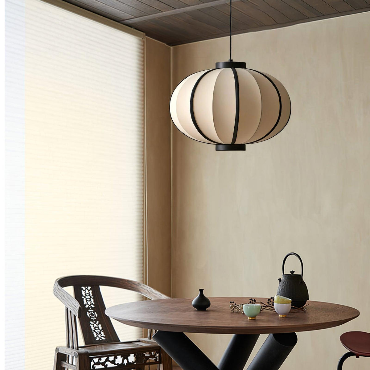 Lumara Pendant Lamp Fabric Lantern Frame Vintage