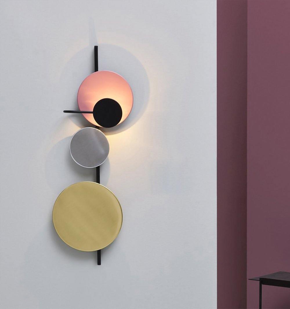 Mirq konstnärlig vägglampa med magnetiska skivor