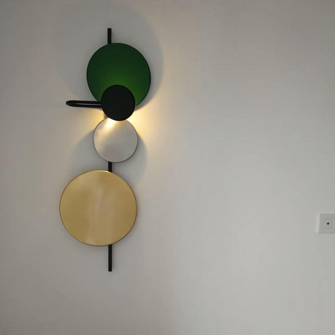 Mirq konstnärlig vägglampa med magnetiska skivor