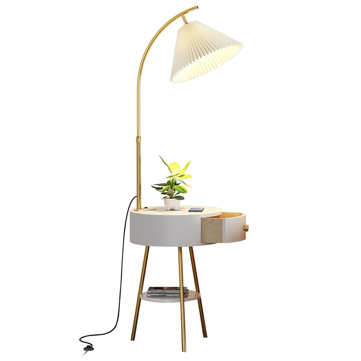 Arcora Pleated Arc Floor Light