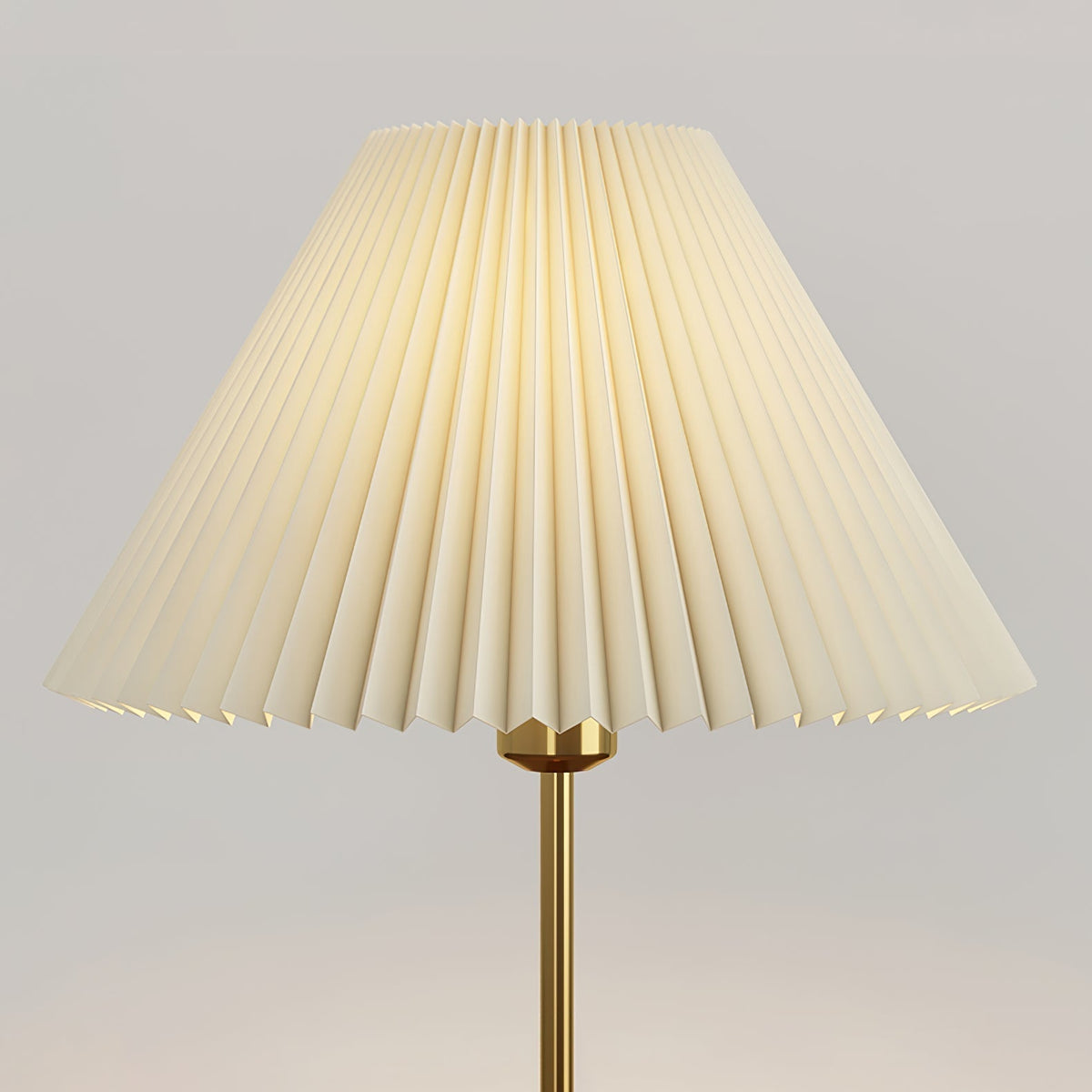 Fiora plisseret bordlampe i valnøddetræ