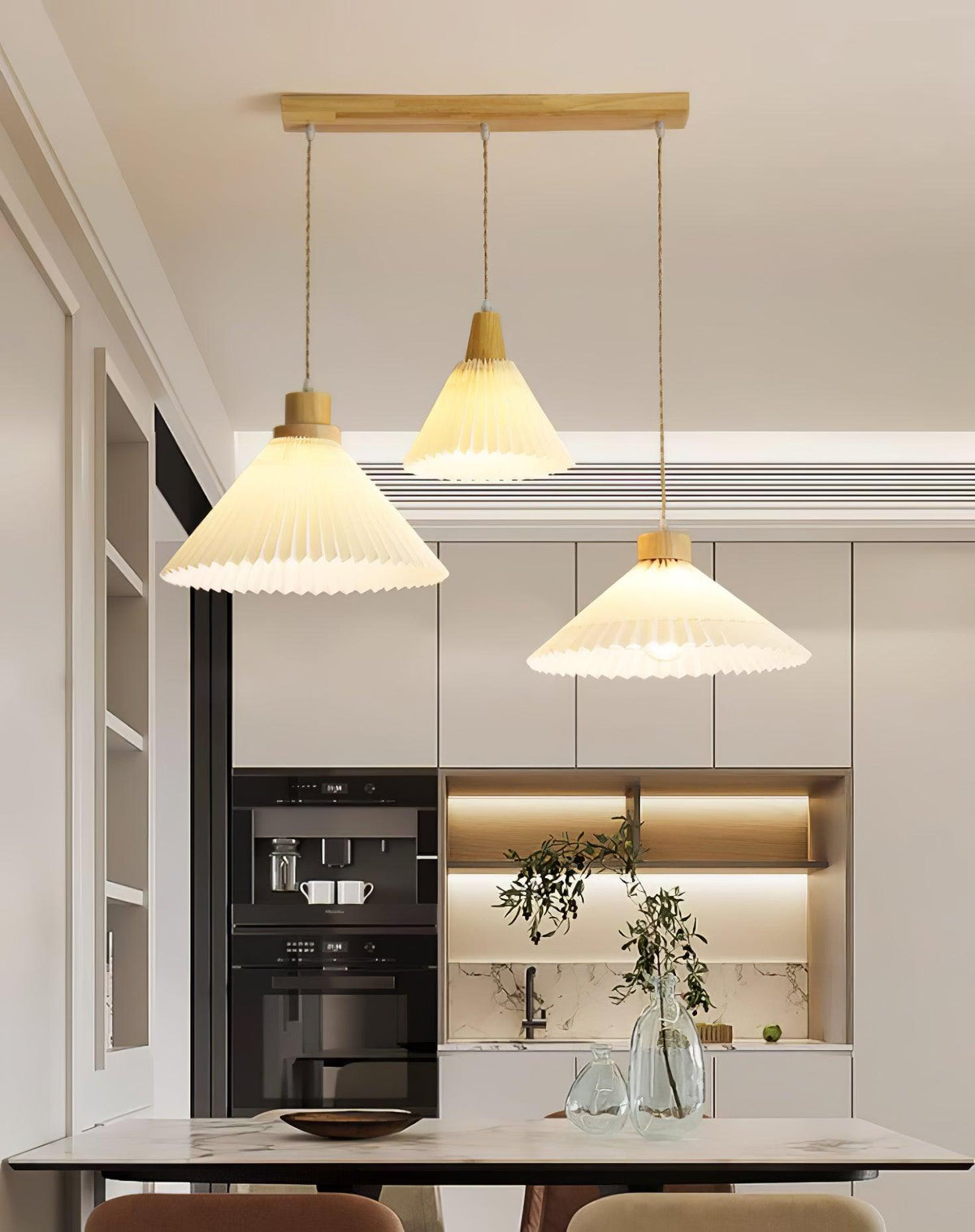 Rinisora modern pendellampa i trä