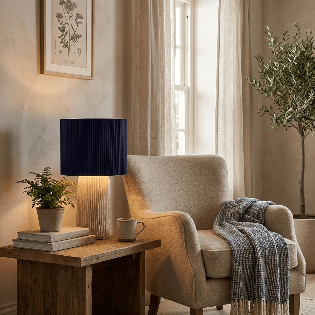 Adrielle plisseret bordlampe