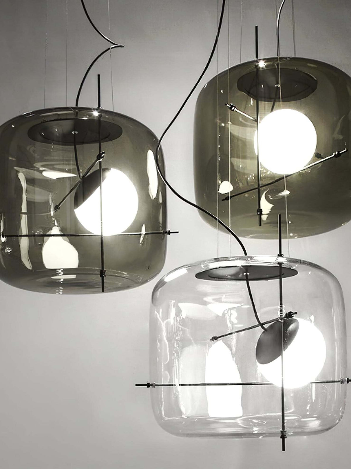 Ivex moderne pendellampe i glas