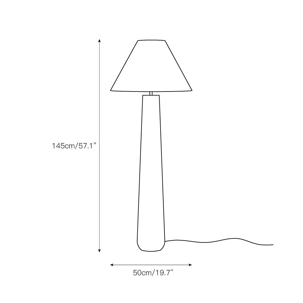 Columnil-hvid gulvlampe