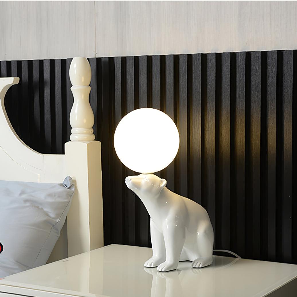 Candeeiro de mesa Bellano em resina extravagante