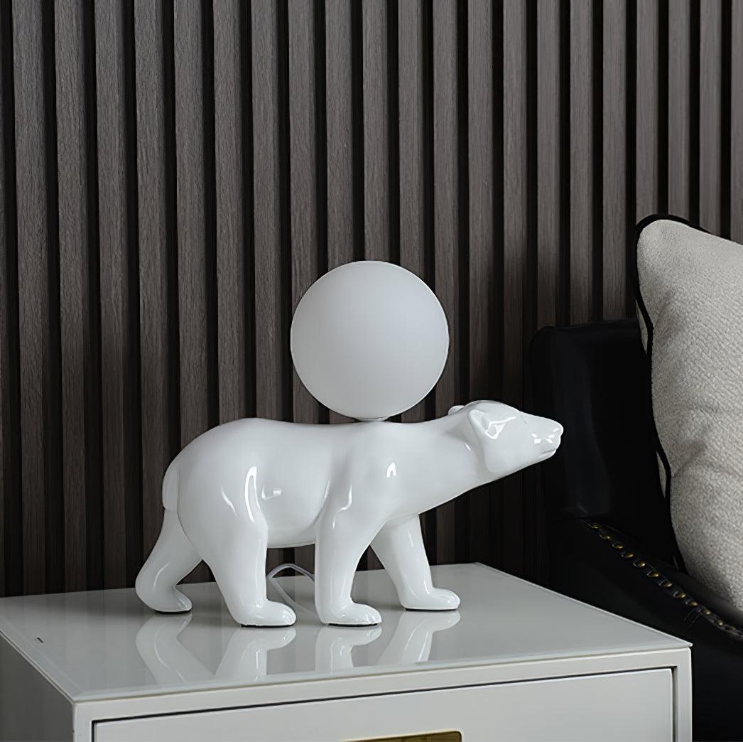 Candeeiro de mesa Bellano em resina extravagante