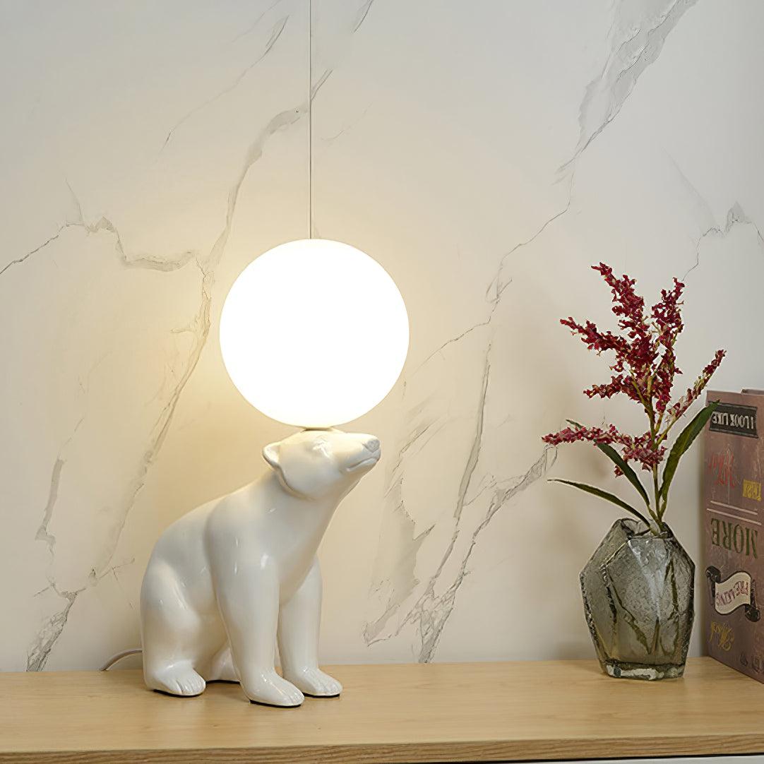 Candeeiro de mesa Bellano em resina extravagante