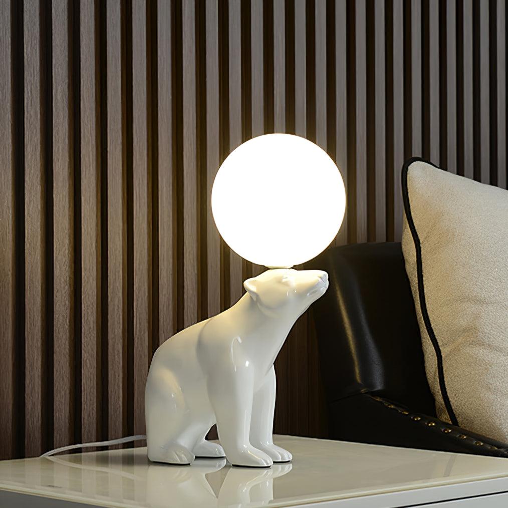 Candeeiro de mesa Bellano em resina extravagante