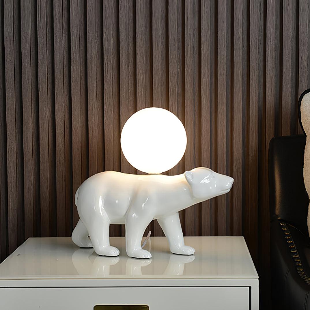 Candeeiro de mesa Bellano em resina extravagante