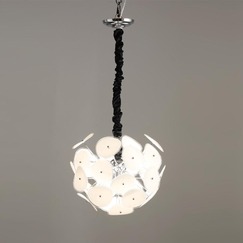 Thera listræn hnattlaga ljósakróna úr gleri