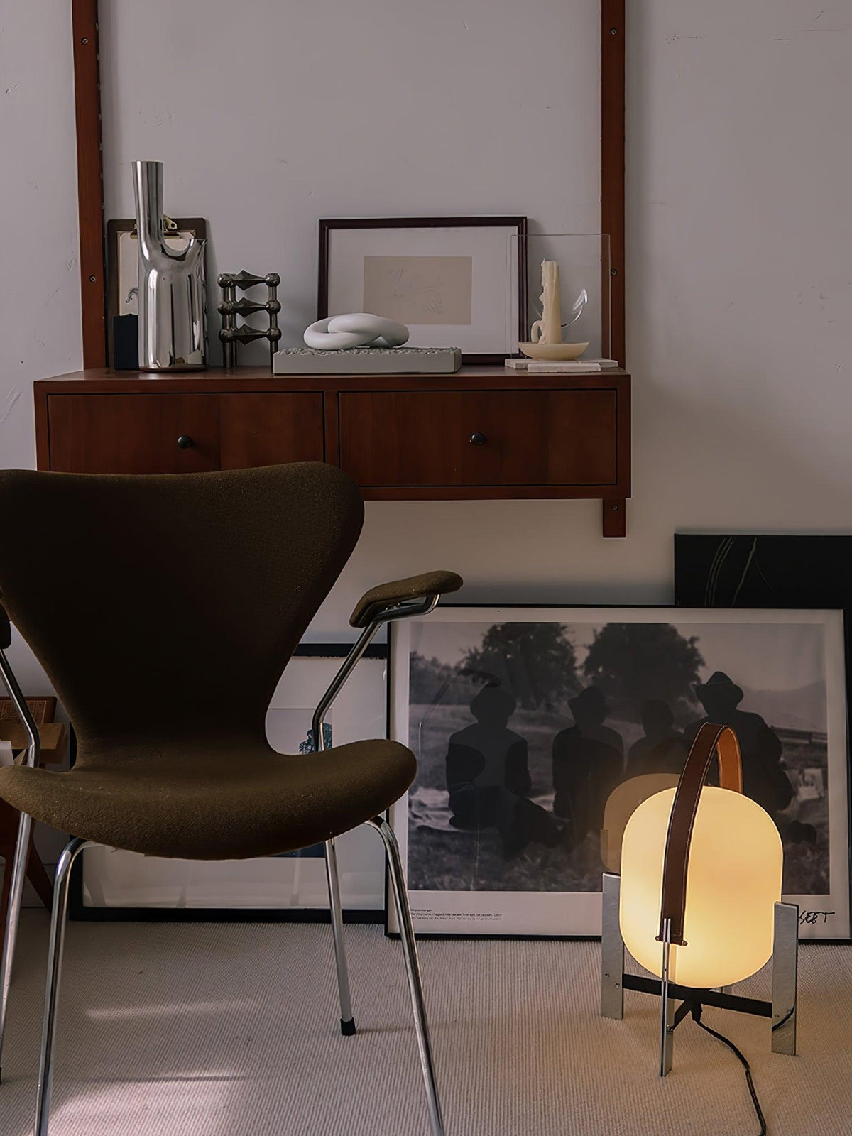 Harper minimalistisk bordslampa i glas