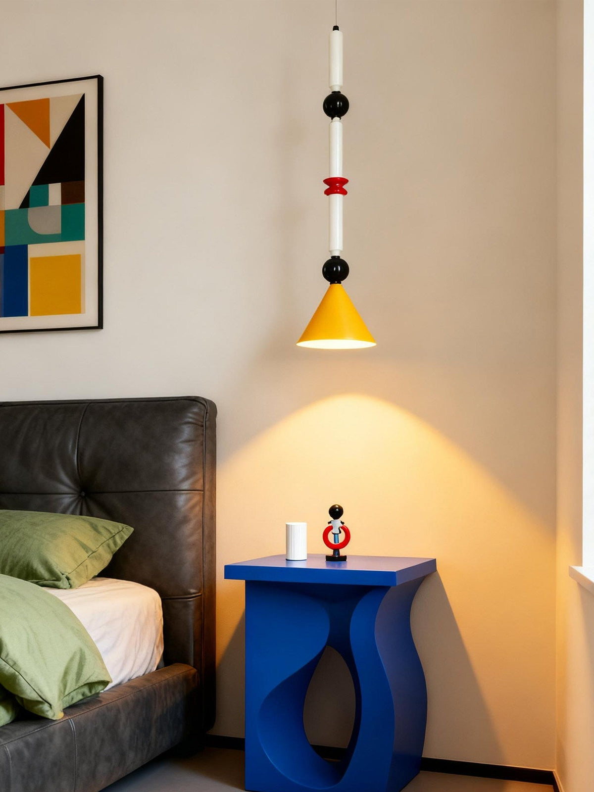 Candeeiro pendente cónico mini pós-moderno